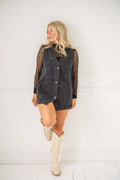 Black Denim Vest