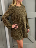 Long sleeve leopard romper