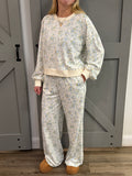 Sky blue floral lounge set