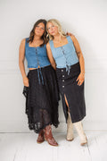 Denim Corset Top
