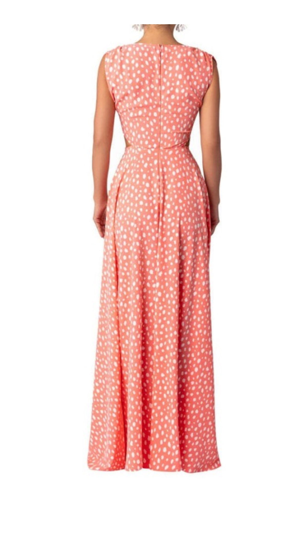Coral Polka Dot Maxi