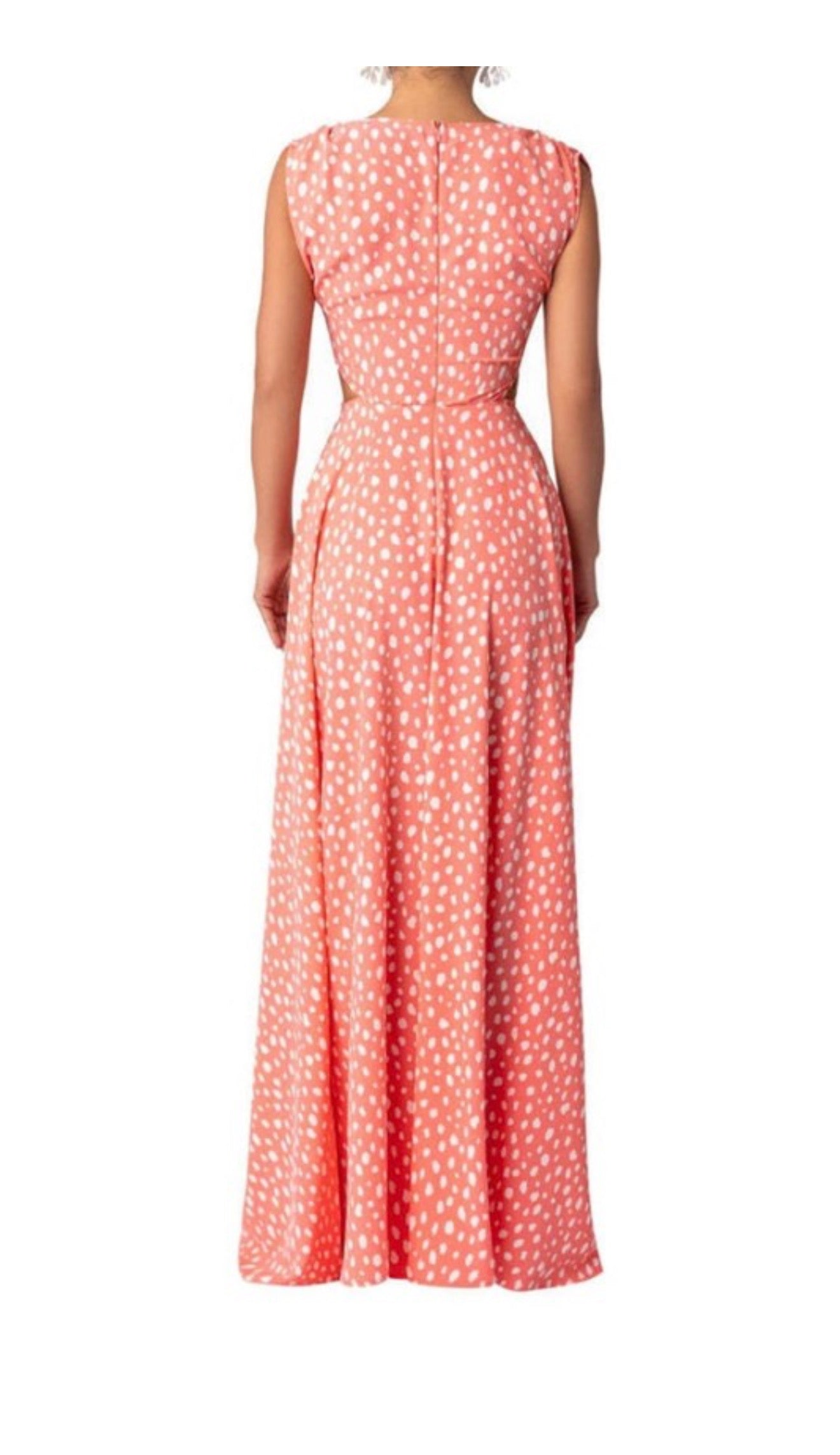 Coral Polka Dot Maxi