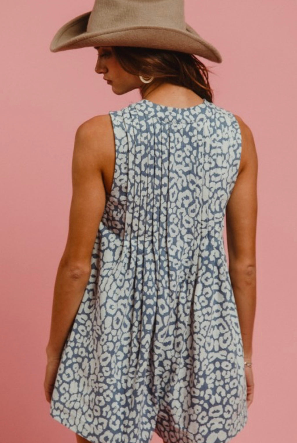 Cheetah Denim Romper